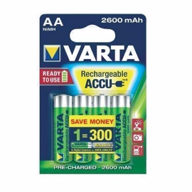 Varta Professional, LR06/AA laddningsbara batterier 2600 mAh